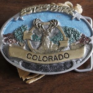 Vintage Belt Buckle- Estes Park CO-1984 Hand made
